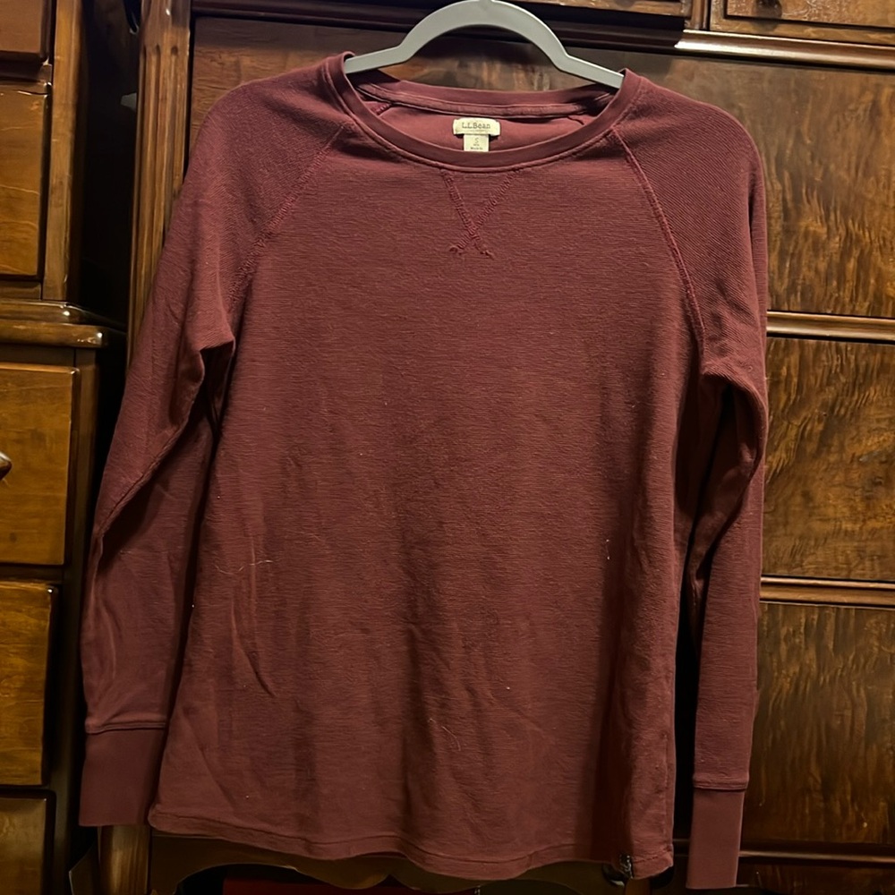 Maroon long sleeve shirt